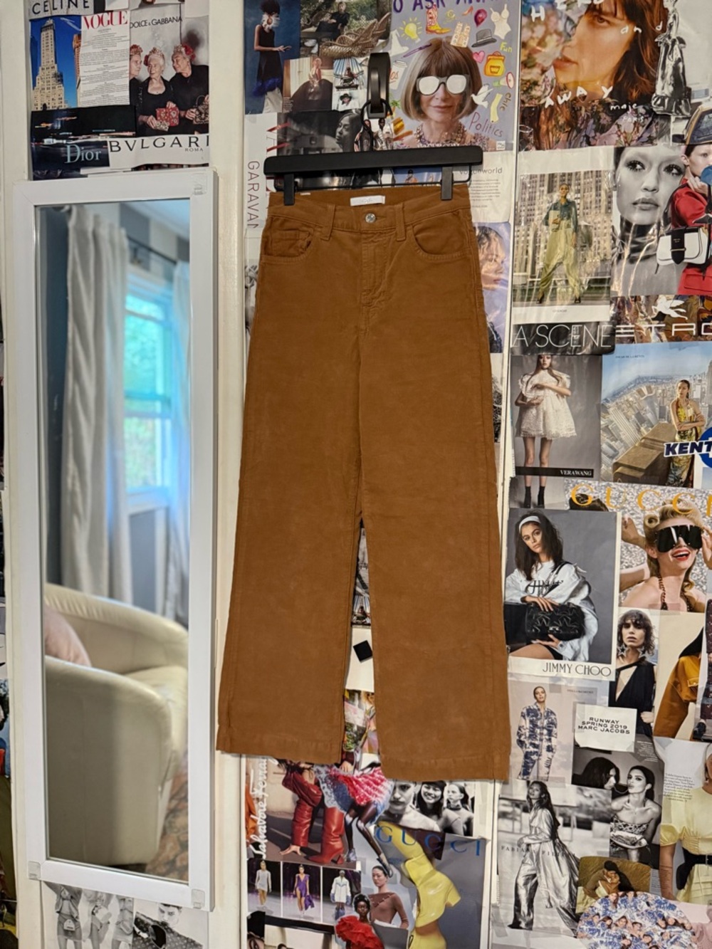 7 For All Mankind Wide-Leg Corduroy Jeans - Camel Brown